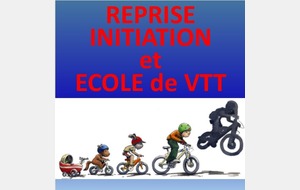 Ecole de VTT: C'EST LA REPRISE!!!