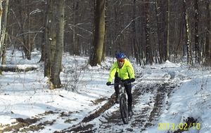 Sortie du dimanche 10/02/2013. Sortie bien fraiche au départ -6° et puis quelques problèmes mécaniques du à la glace qui s'est formée partout sur les vélos.