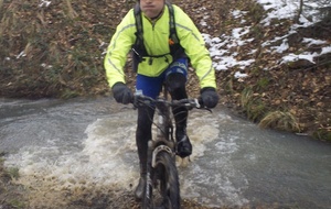 Sortie du dimanche 28 février 2016. Traversée de rivière à l'arrière de Romagny.